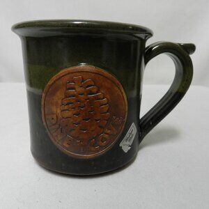 Pine Cove Handmade Mug Cup w/ Thumb Rest made in Montana Arts Pottery NEW